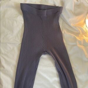 KOTN Ribbed Boot Cut Pants in Gray